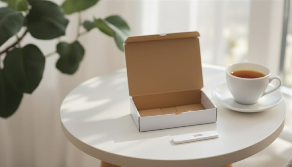 Test-kit på et bord